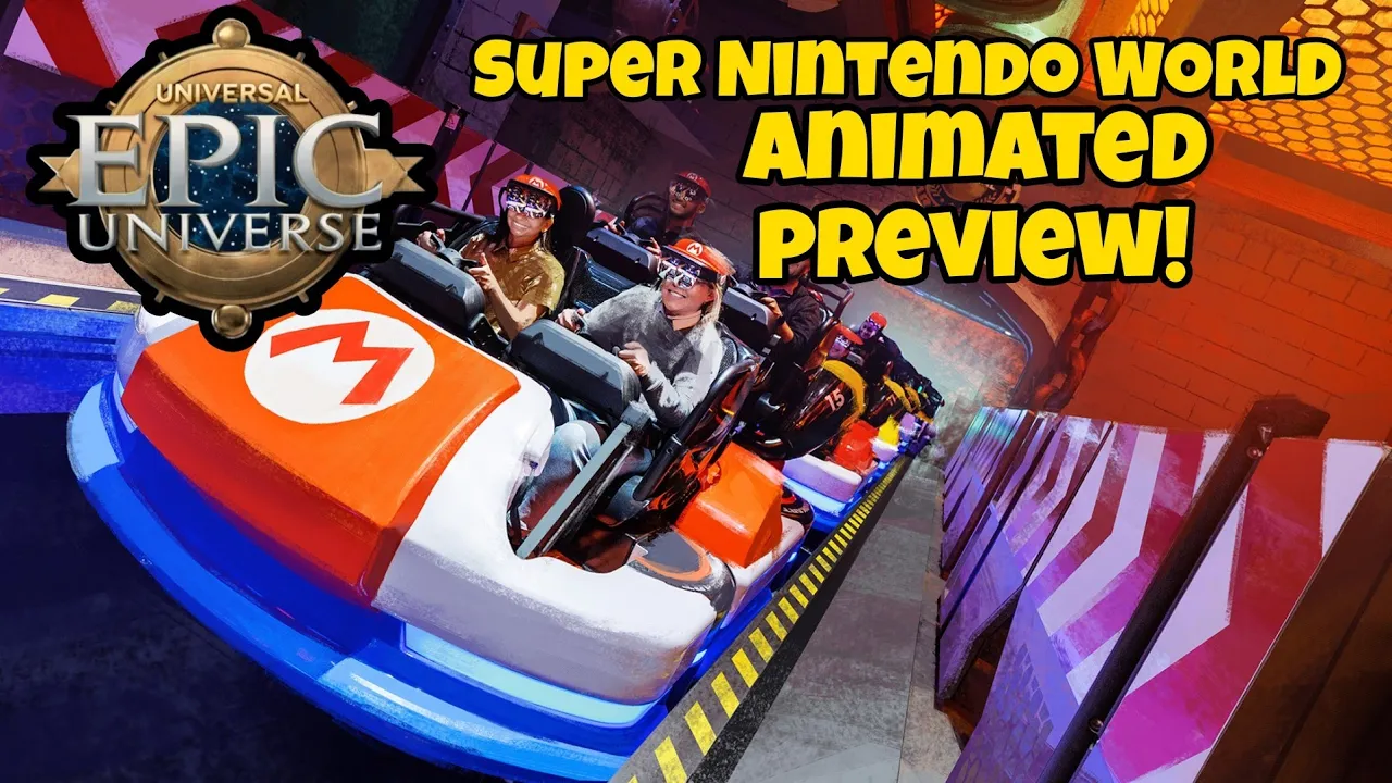 Universal’s Epic Universe Super Nintendo World Animated Preview!