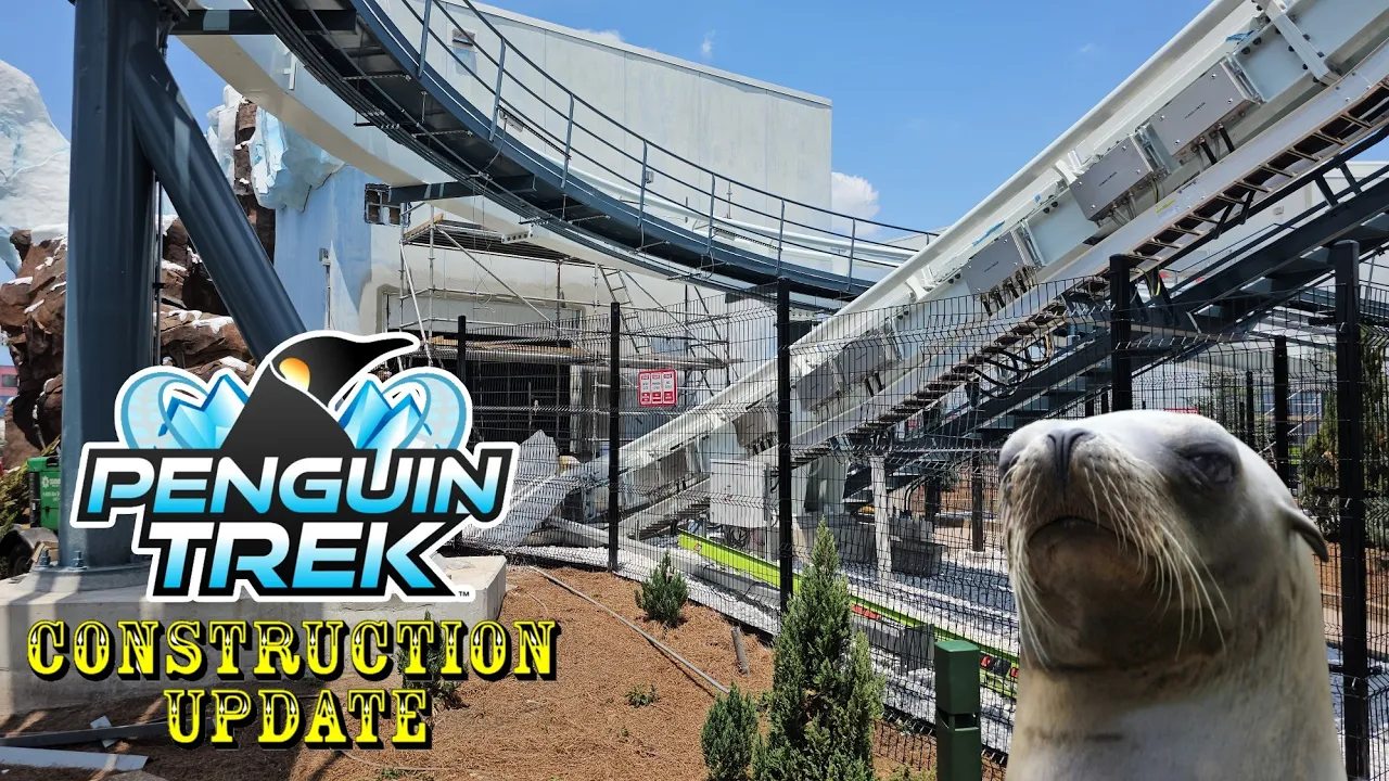 SeaWorld Orlando Penguin Trek/General Park Construction Update 5.8.24