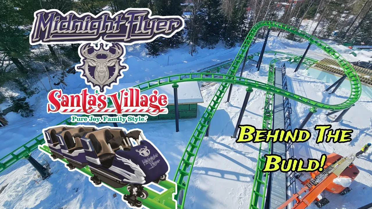 Santa’s Village Midnight Flyer Family Roller Coaster Construction Overview – Behind The Build